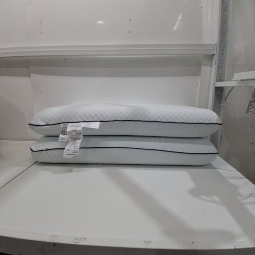 2PK WEEKENDER GEL MEMORY FOAM BED PILLOW - KING 35" X 16" - WHITE image 2