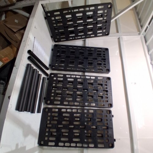KOOLATRON OSKAR 4-TIER UTILITY SHELF - 400LBS CAPACITY - 36" X 18" X 56" - BLACK PLASTIC (MODEL: OK4SL3618B) image 2