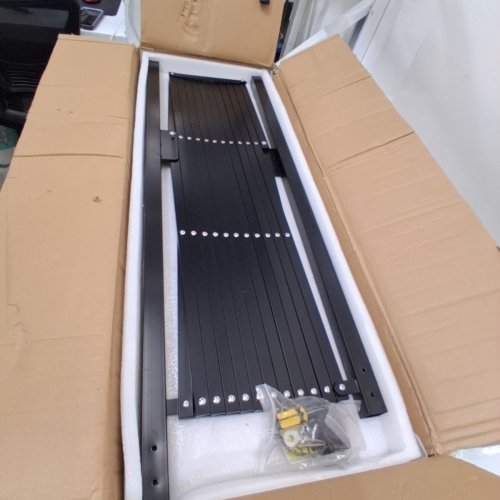 SMONTER EXPANDABLE METAL SAFETY BARRICADE GATE - UP TO 129" X 40.5" - BLACK image 4