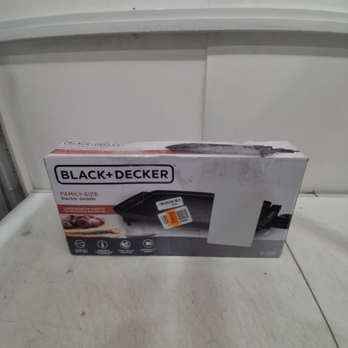 BLACK + DECKER FAMILY SIZE ELECTRIC GRIDDLE WITH REMOVABLE TRAY - 10'' X 18" - BLACK (MODEL: GD1810BC/GD1810BS) image 6
