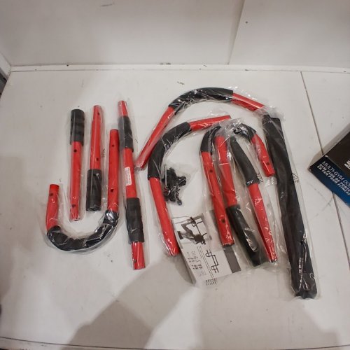 IRON BODY FITNESS MULTI-FUNCTIONAL PULL UP BAR AND CHIN UP BAR - RED/BLACK image 2