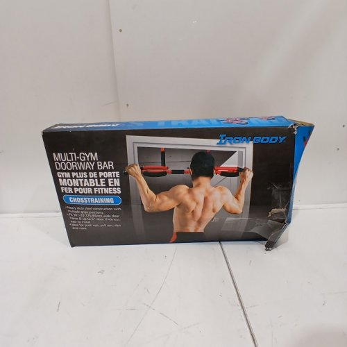 IRON BODY FITNESS MULTI-FUNCTIONAL PULL UP BAR AND CHIN UP BAR - RED/BLACK image 3