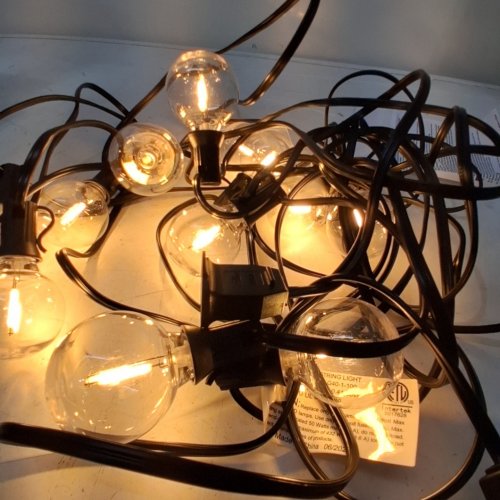 OHLUX LED SHATTERPROOF WEATHER RESISTANT DIMMABLE OUTDOOR STRING LIGHTS - 120V - 50W - 2200K - 27FT (MODEL: ‎GLS-20J2P-E17-G40-15) image 2