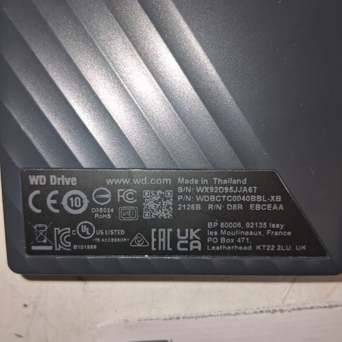 WESTERN DIGITAL DRIVE - PORTABLE HARD DRIVE PLUG-AND-PLAY STORAGE FOR YOUR WINDOWS, MAC AND CHROMEBOOK - USB 3.2, USB 2.0 - 4TB - BLUE (MODEL: WDBCTC0040BBL-WEWM) image 5