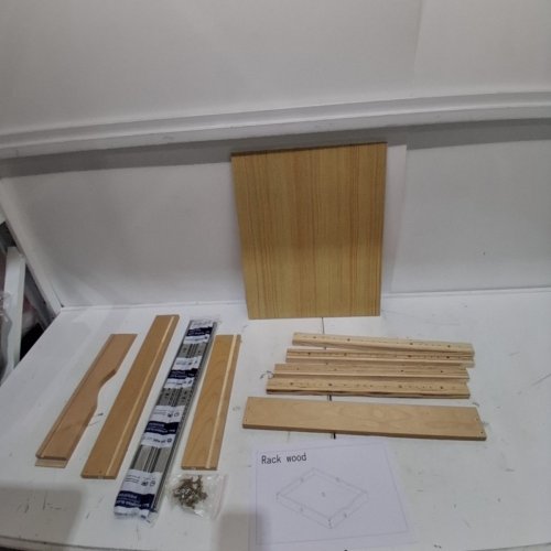 PULL OUT DRAWER SLIDE OUT CABINET ORGANIZER - 17" X 21" - NATURAL WOOD (MODEL: ROT21) image 2
