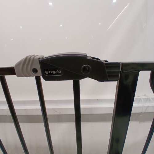 REGALO EASY STEP EXTRA WIDE METAL SAFETY GATE - 30" X 29" - 49" - BLACK (MODEL: 1164EB) image 6