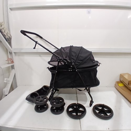 LPOTIUS PET STROLLER FOR MEDIUM SIZED DOGS AND CATS 33LB CAP - 39" X 31" X 17.7" - BLACK (MODEL:SP02P) image 2