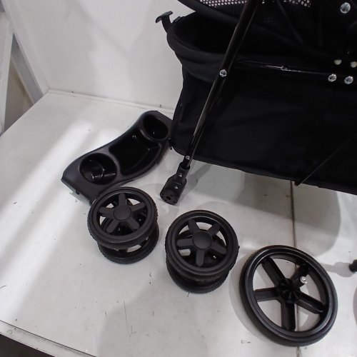 LPOTIUS PET STROLLER FOR MEDIUM SIZED DOGS AND CATS 33LB CAP - 39" X 31" X 17.7" - BLACK (MODEL:SP02P) image 3