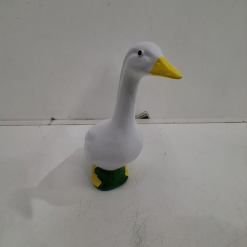 FOX VALLEY TRADERS GAGGLEVILLE DESKTOP GOOSE - 7" - WHITE/ YELLOW/ GREEN image 3