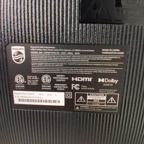 PHILIPS 32" 7600 SERIES QLED HD ROKU TV - 720PHD - BLACK - (MODEL:32PQF7666/F6) image 11