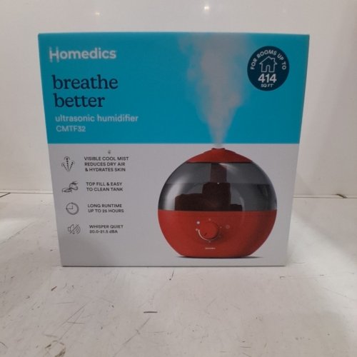 HOMEDICS ULTRASONIC HUMIDIFIER - 414 SQ. FT - RED (MODEL: CMTF32) image 2