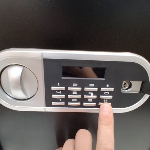 APRXUVOT ANTI-THEFT DIGITAL SECURITY SAFE BOX WITH PROGRAMMABLE KEYPAD & SPARE KEYS - 3.4CU. FT - BLACK (MODEL: 50MD) image 2