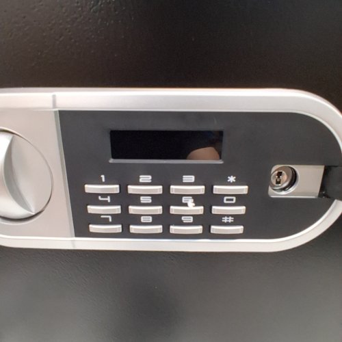 APRXUVOT ANTI-THEFT DIGITAL SECURITY SAFE BOX WITH PROGRAMMABLE KEYPAD & SPARE KEYS - 3.4CU. FT - BLACK (MODEL: 50MD) image 3