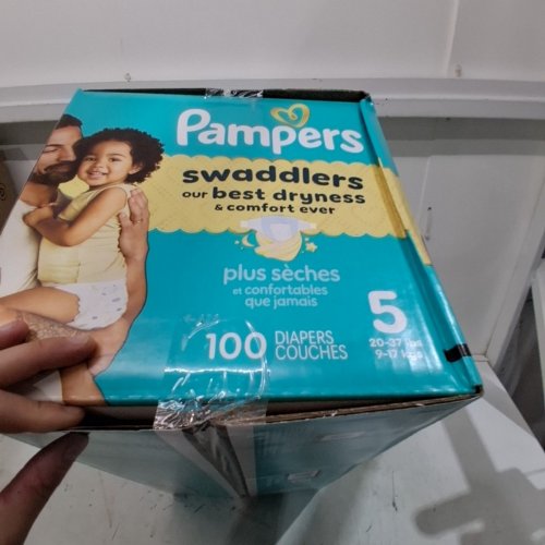 100PK PAMPERS SWADDLERS 100% LEAKPROOF DISPOSABLE BABY DIAPERS - SIZE 5 image 3