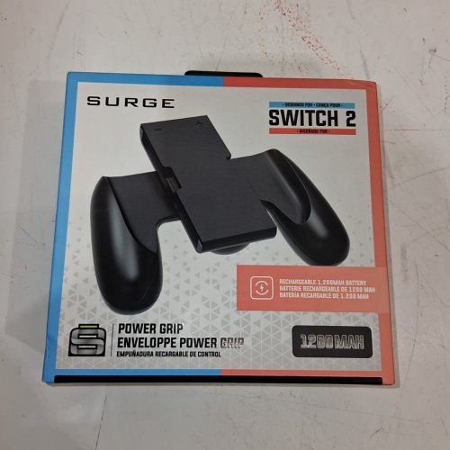 SURGE PRO CONTROLLER GRIP FOR NINTENDO SWITCH 2 JOY-CON CONTROLLERS WITH RECHARGEABLE BATTERY - BLACK image 3
