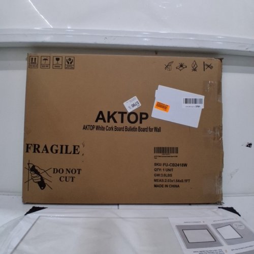 AKTOP CORK BULLETIN BOARD WITH LINEN - 18" X 24" - WHITE image 3