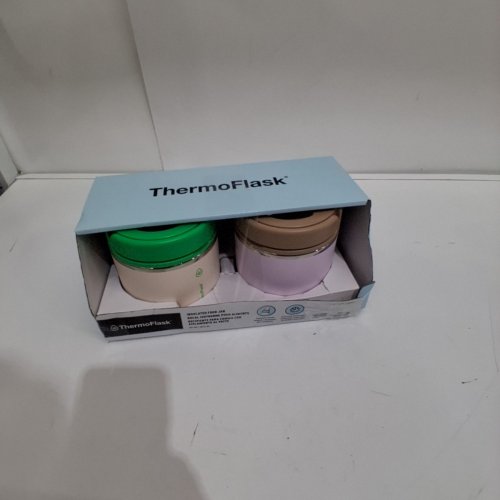 2PK THERMOFLASK INSULATED FOOD JARS - 20OZ - GREEN/TAN & BROWN/PINK (MODEL: 1759351) image 4