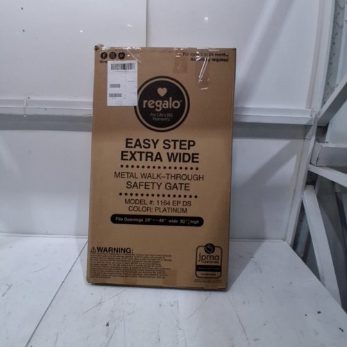 REGALO EASY STEP 49" EXTRA WIDE BABY GATE - 30"X49" - PLATINUM (MODEL: 1164 EP DS) image 3