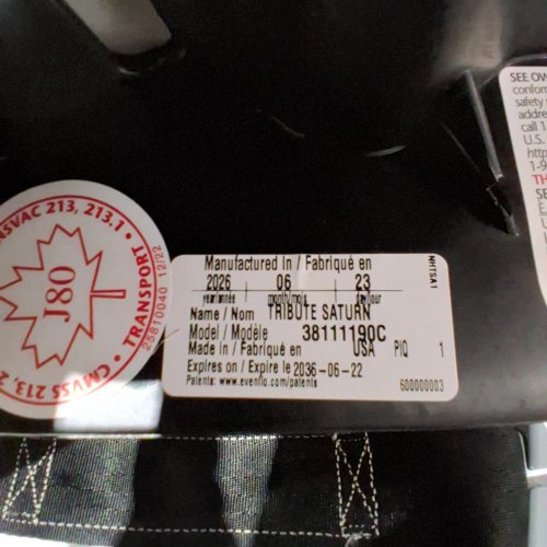 EVENFLO TRIBUTE LX CONVERTIBLE CAR SEAT - 40LBS CAP - SATURN GREY (MODEL: 38111190C) image 2