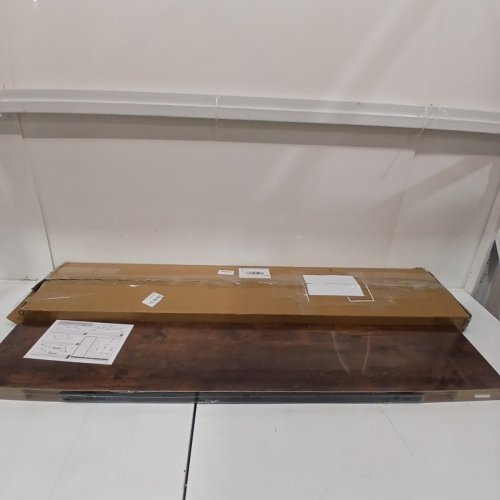 2PK FLOATING BATHROOM SHELVES LONG WALL SHELF - 48" X 9" X 1.5" - RUSTIC BROWN (MODEL: FS008-120-023BN) image 2