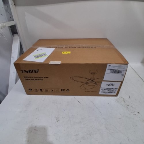 TAVZAKE CEILING FAN WITH LIGHT AND REMOTE - 3000 K WARM TO 6500 K DAYLIGHT - 42" - WHITE (MODEL: TCF007-MW-US) image 5