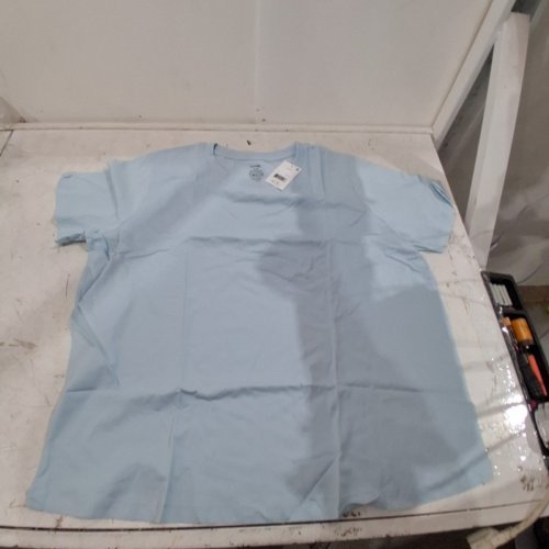 WOMAN'S GEORGE SHORT SLEEVE CREW NECK T-SHIRT - EXTRA LARGE - LIGHT BLUE (STYLE: GR561022LD) image 2
