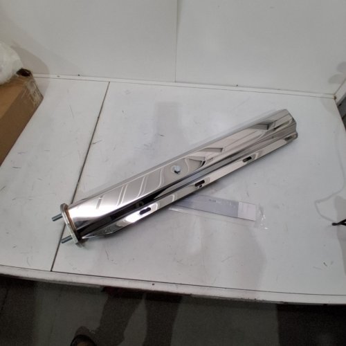MIAOKUI MUDFLAP HANGER BRACKET FOR COMMERCIAL SEMI TRUCKS - 2 1/2" BOLT SPACING - SILVER (MODEL: 302-4) image 4
