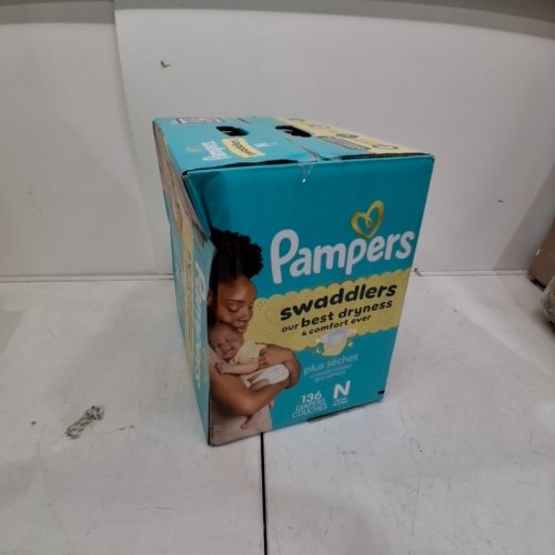 136PK PAMPERS SWADDLERS SKIN SAFE DISPOSABLE DIAPERS - NEWBORN image 2