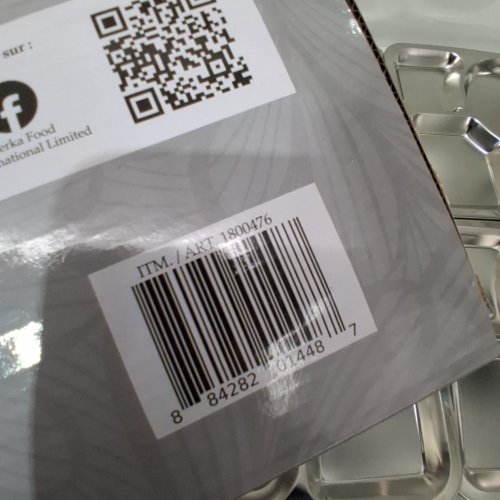 4PK VERKA STAINLESS STEEL 6-COMPARTMENT FOOD TRAYS - 15" X 11" - SILVER image 2