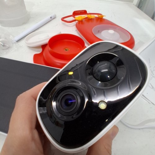 MYPIN SMART HUMMINGBIRD FEEDER WITH 2K HD CAMERA - WHITE/RED (MODEL: HS0440) image 2