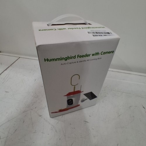 MYPIN SMART HUMMINGBIRD FEEDER WITH 2K HD CAMERA - WHITE/RED (MODEL: HS0440) image 5