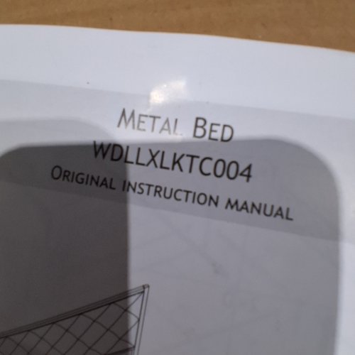 METAL BED FRAME WITH HEADBOARD FOR LIVING ROOM - KING - BLACK (MODEL: WDLLXLKTC004) image 2