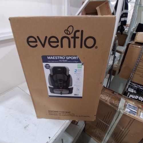EVENFLO MAESTRO SPORT HARNESS BOOSTER CAR SEAT - 22-100LBS - ASPEN SKIES/GREY BLACK (MODEL: 34911921C) image 6