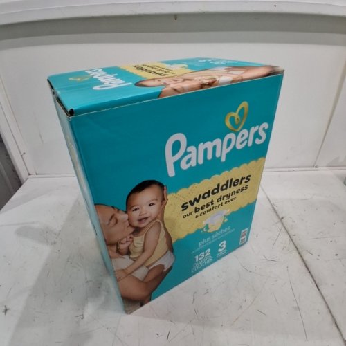 132PK PAMPERS SWADDLERS DIAPERS - SIZE 3 (13-26LB) image 2