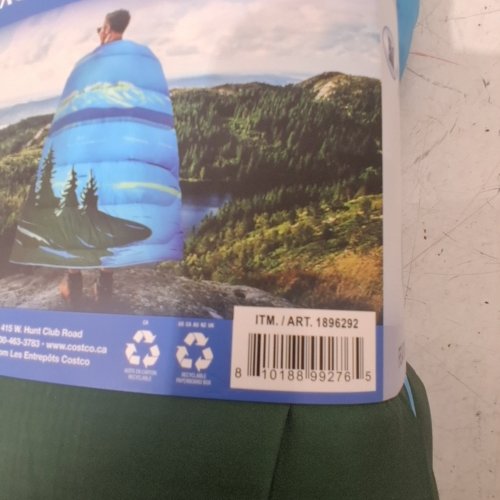 BELOW ZERO 2-IN-1 WEARABLE HOODED OUTDOOR BLANKET - 54" X 76" - GREEN/BLUE (MODEL: 1896292) image 2