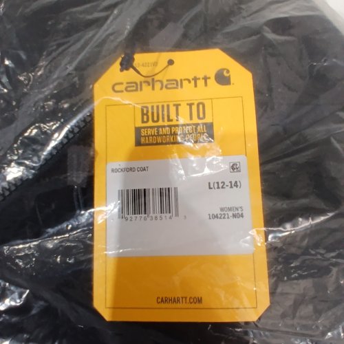 WOMEN'S CARHARTT ROCKFORD WATER REPELLENT COAT - LARGE (12-14) - BLACK (STYLE: 104221-N04) image 2