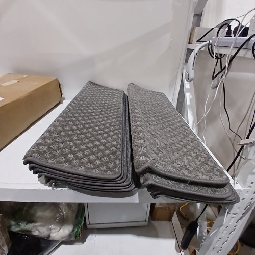 14PK BONACA - BULLNOSE STAIR TREADS NON SLIP INDOOR FOR WOODEN STEP - 9.5" X 32" - GREY (MODEL: BDNB-HS-14) image 3