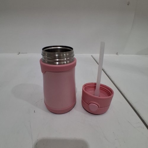 THERMOS WATER BOTTLE WITH STRAW - 10OZ - PINK image 5