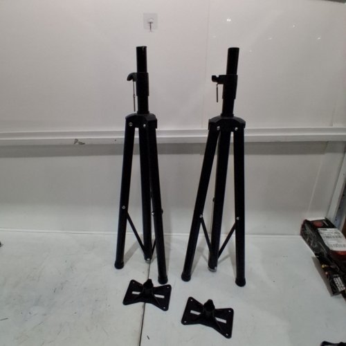 2PK AMTONE ADJUSTABLE SPEAKER STAND WITH PLATFORM - 30" TO 49" - 120LBS MAX - BLACK (MODEL: SPS-502M) image 2
