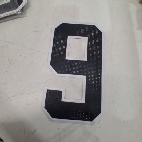 22PC HEAT PRESS OR IRON ON PATCHES FOR JERSEYS - NUMBER '9' - BLACK\WHITE image 4