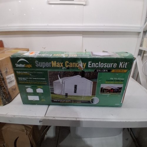 SHELTERLOGIC ENCLOSURE KIT FOR SUPERMAX CANOPY - WHITE - 100% WATERPROOF SEAMS - 12FT - 26FT - COVER ONLY (MODEL:25776) image 4