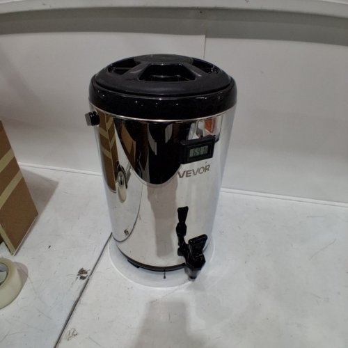 STAINLESS STEEL THERMO INSULATED BEVERAGE DISPENSER WITH SPIGOT AND TEMPERATURE DISPLAY - 9.2L - SILVER/BLACK (MODEL: WNS-D4) image 2