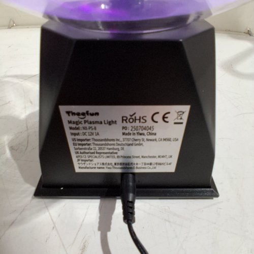 THEEFUN MAGIC 8" TOUCH AND SOUND RESPONSIVE PLASMA BALL- PURPLE/RED image 3
