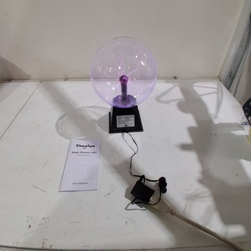 THEEFUN MAGIC 8" TOUCH AND SOUND RESPONSIVE PLASMA BALL- PURPLE/RED image 4