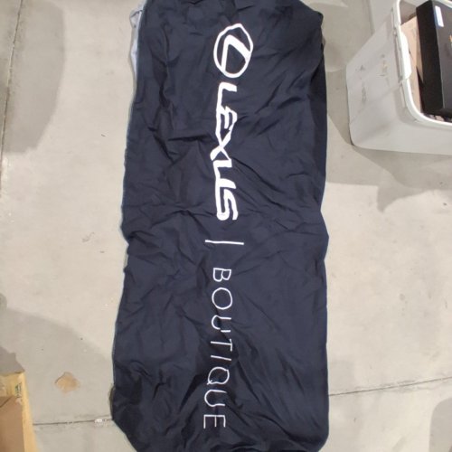 LEXUS BOUTIQUE BOOTH TABLE COVER WITH STAND - 69" X 27" - BLACK image 3