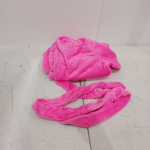 WOMENS FLUFFY BATH ROBE- 2XL - PINK image 3