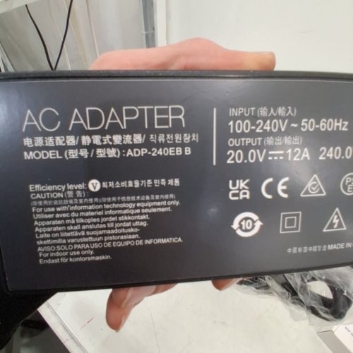 UNIVERSAL REPLACEMENT AC ADAPTER LAPTOP CHARGER - 240W - BLACK (MODEL: ADP-240EB) image 2