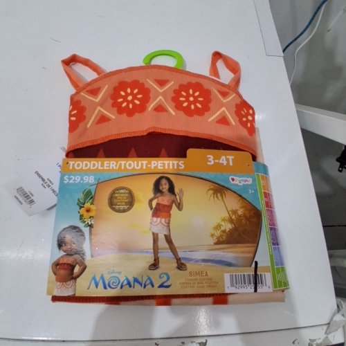GIRL'S DISNEY MOANA 2 SIMEA COSTUME - 3-4T - ORANGE image 3