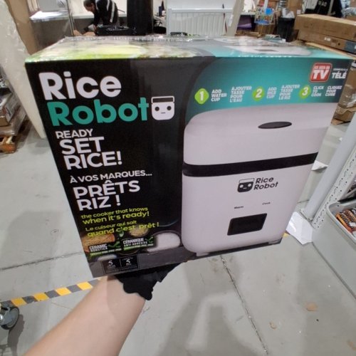 RICE ROBOT PERSONAL PFAS-FREE RICE COOKER WITH NONSTICK 1.2QT INNER POT, SERVING SPOON, MEASURING CUPS, RECIPE BOOK & STAINLESS STEEL STEAMER TRAY - WHITE (MODEL: 2524FE) image 4