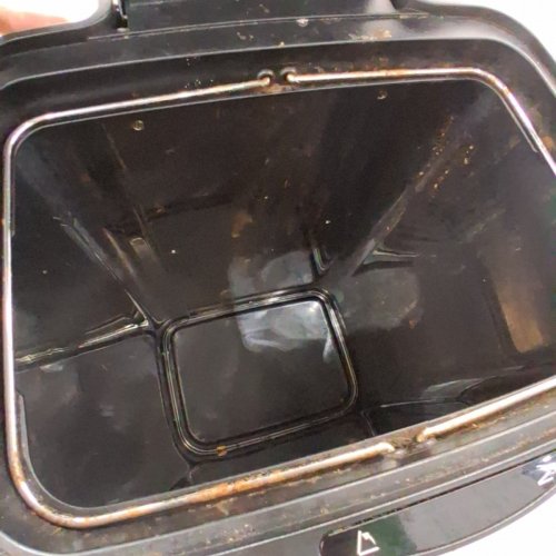 GLAD STAINLESS STEEL TRASH CAN WITH CLOROX ODOR PROTECTION - TOUCHLESS METAL KITCHEN GARBAGE BIN WITH SOFT CLOSE LID, 20GAL - SILVER/BLACK image 4
